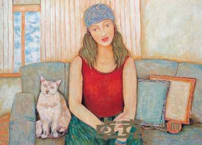 陈活活 宠物猫的女主人 98×138cm